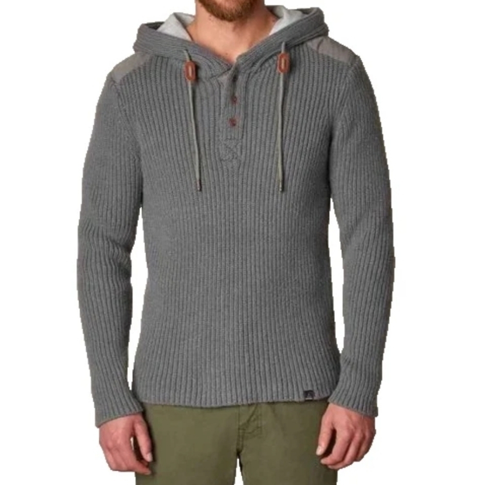 Prana Chunky Knit Henley Sweater